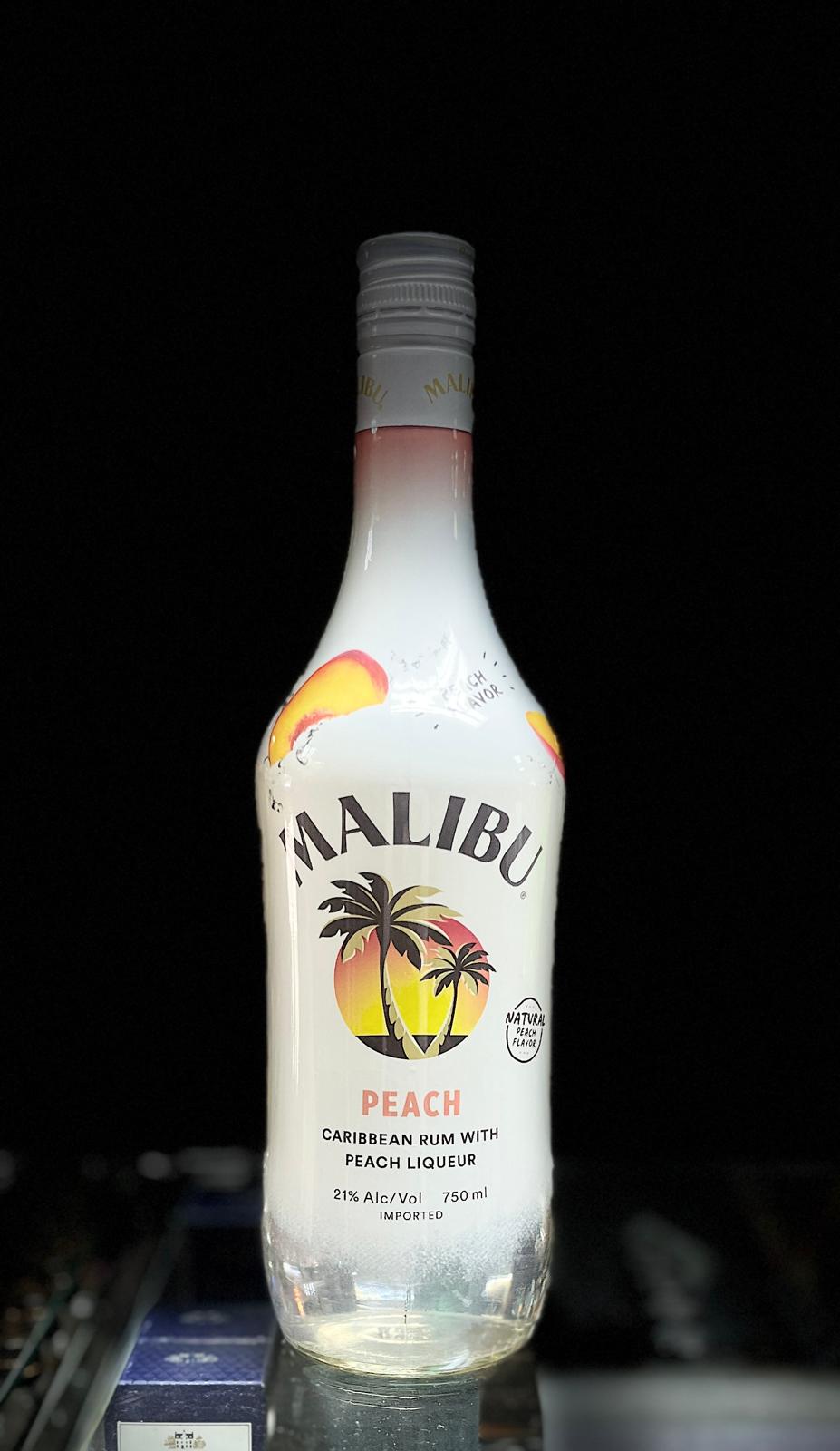 Malibu Peach Caribean Rum With Peach Liqueur
